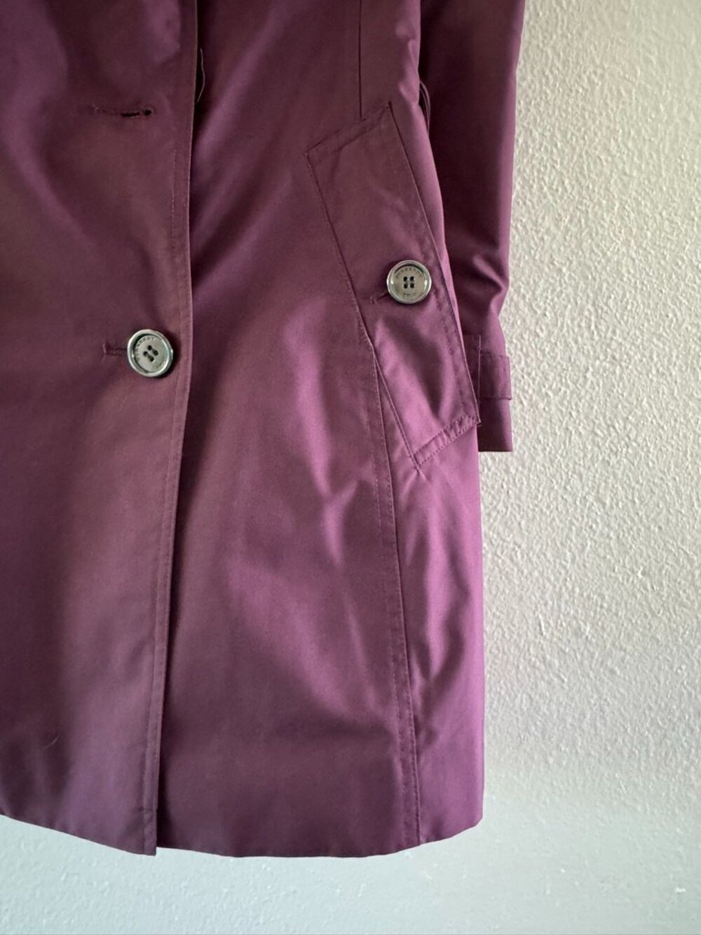 Purple Plum Burberry Trench Coat with Removable Interior - Picture 6 of 13